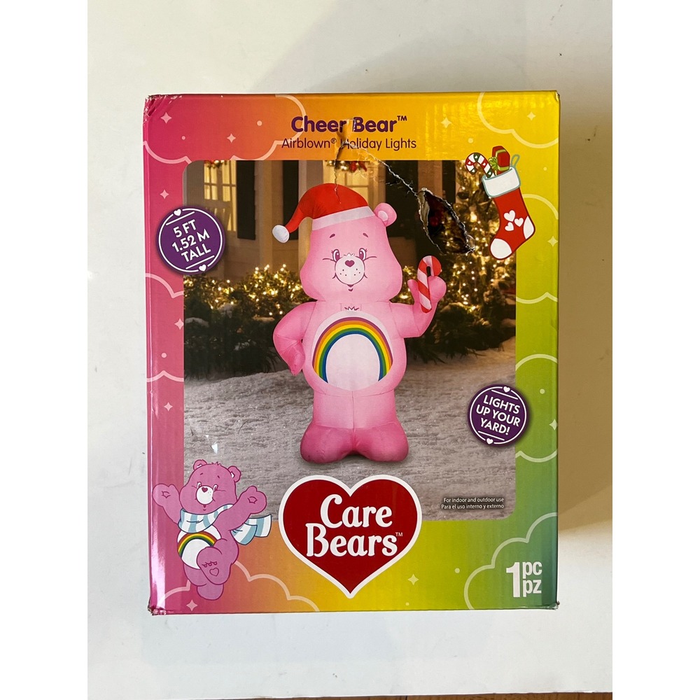 Care Bears Cheer Bear Airblown Holiday Lights 5 Ft Inflatable Outdoor Yard Decor
